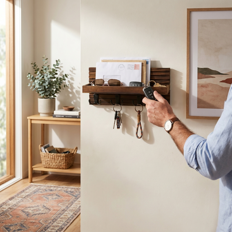 NeaterLiving™ Entryway Key & Mail Organizer